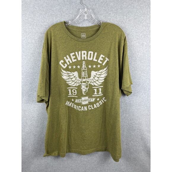 GM Chevrolet American Classic 1911 Shirt Size XXLT Green Short Sleeve Tee Car - Picture 1 of 8